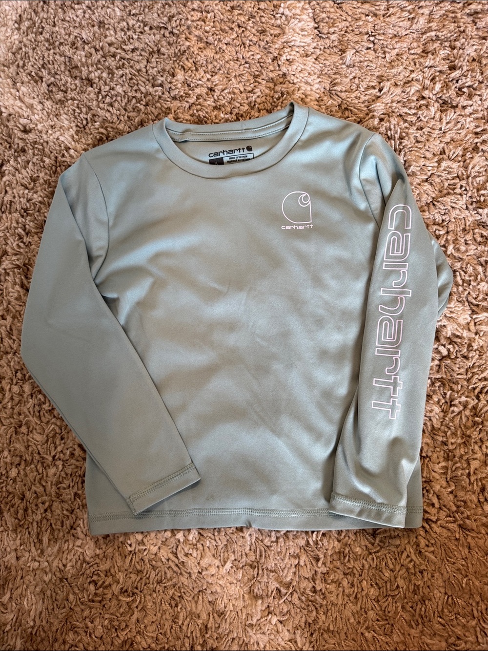 Carhartt Kids Long Sleeve Crew Top - Sage Green